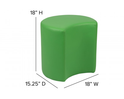 BLNK Nicholas Moon Flexible Soft Seating - Green, 18"H Seat