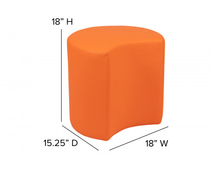 BLNK Nicholas Moon Flexible Soft Seating - Orange, 18"H Seat