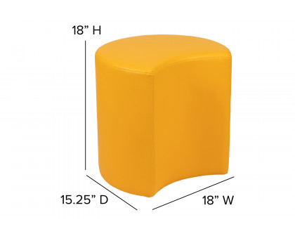 BLNK Nicholas Moon Flexible Soft Seating - Yellow, 18"H Seat