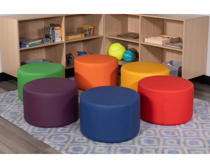 BLNK Nicholas Circle Flexible Soft Seating - Blue, 12"H Seat