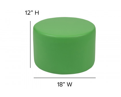 BLNK Nicholas Circle Flexible Soft Seating - Green, 12"H Seat