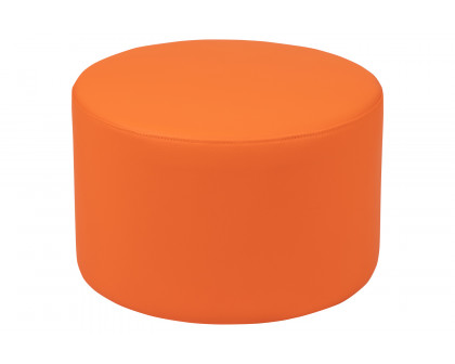 BLNK Nicholas Circle Flexible Soft Seating - Orange, 12"H Seat