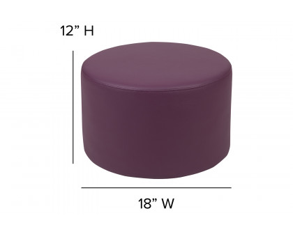 BLNK Nicholas Circle Flexible Soft Seating - Purple, 12"H Seat