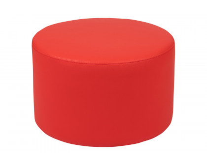 BLNK Nicholas Circle Flexible Soft Seating - Red, 12"H Seat