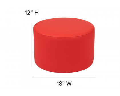 BLNK Nicholas Circle Flexible Soft Seating - Red, 12"H Seat