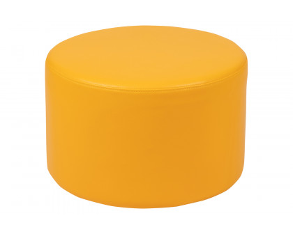 BLNK Nicholas Circle Flexible Soft Seating - Yellow, 12"H Seat