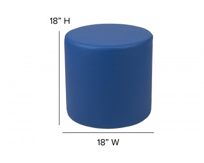 BLNK Nicholas Circle Flexible Soft Seating - Blue, 18"H Seat