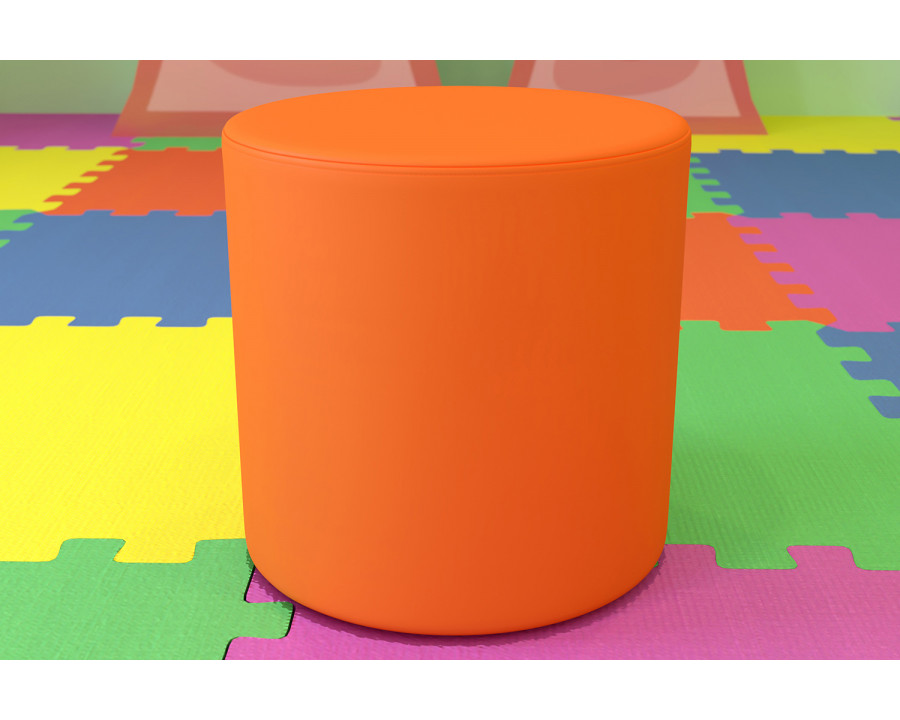 BLNK Nicholas Circle Flexible Soft Seating - Orange, 18"H Seat