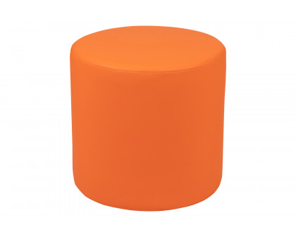 BLNK Nicholas Circle Flexible Soft Seating - Orange, 18"H Seat