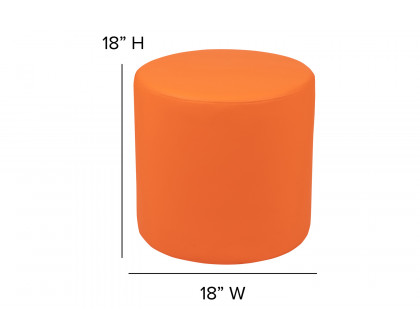 BLNK Nicholas Circle Flexible Soft Seating - Orange, 18"H Seat