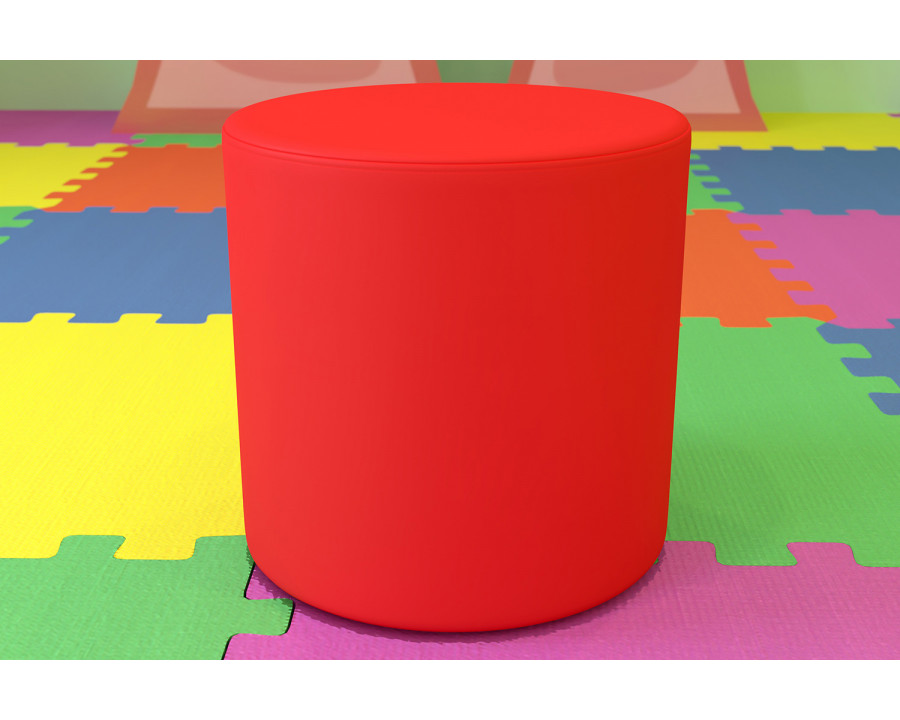 BLNK Nicholas Circle Flexible Soft Seating - Red, 18"H Seat