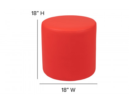 BLNK Nicholas Circle Flexible Soft Seating - Red, 18"H Seat