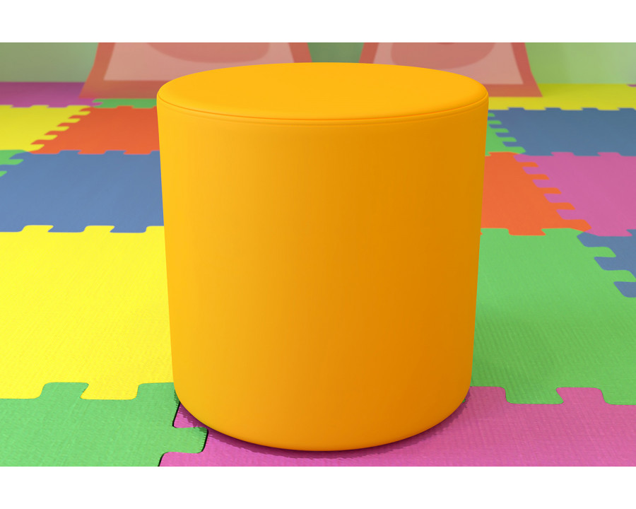 BLNK Nicholas Circle Flexible Soft Seating - Yellow, 18"H Seat