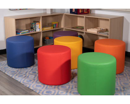 BLNK Nicholas Circle Flexible Soft Seating - Yellow, 18"H Seat