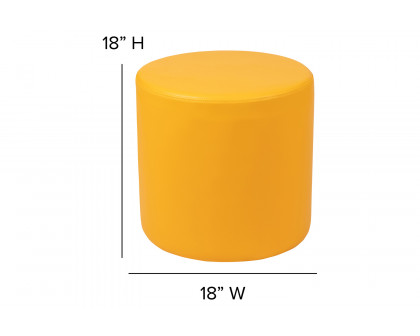 BLNK Nicholas Circle Flexible Soft Seating - Yellow, 18"H Seat