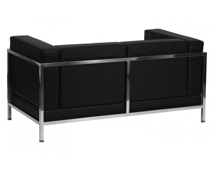 BLNK™ HERCULES Imagination Series LeatherSoft Contemporary Loveseat with Encasing Frame - Black