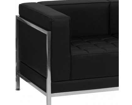 BLNK™ HERCULES Imagination Series LeatherSoft Contemporary Loveseat with Encasing Frame - Black