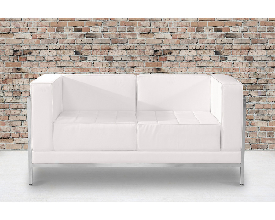 BLNK HERCULES Imagination Series LeatherSoft Contemporary Loveseat with Encasing Frame