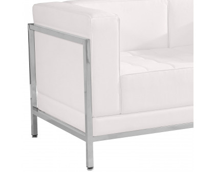 BLNK™ HERCULES Imagination Series LeatherSoft Contemporary Loveseat with Encasing Frame - Melrose White