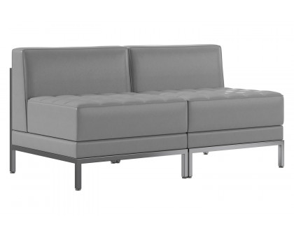 BLNK - HERCULES Imagination Series LeatherSoft Waiting Room Lounge Set, Reception Bench 2 Piece