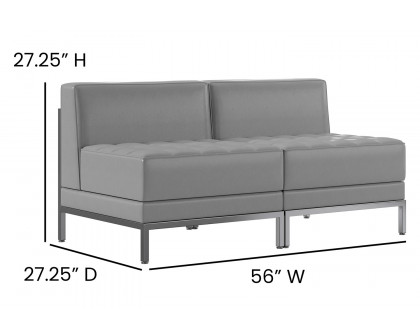 BLNK - HERCULES Imagination Series LeatherSoft Waiting Room Lounge Set, Reception Bench 2 Piece