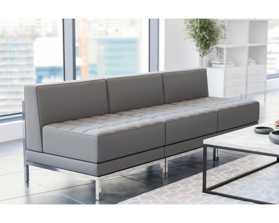 BLNK - HERCULES Imagination Series LeatherSoft Waiting Room Lounge Set, Reception Bench 3 Piece