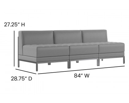 BLNK - HERCULES Imagination Series LeatherSoft Waiting Room Lounge Set, Reception Bench 3 Piece