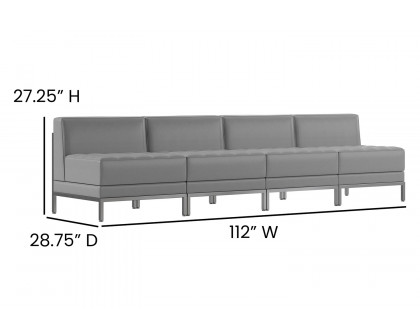 BLNK™ - HERCULES Imagination Series LeatherSoft Waiting Room Lounge Set, Reception Bench 4 Piece