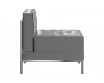 BLNK HERCULES Imagination Series LeatherSoft Contemporary Middle Chair - Gray