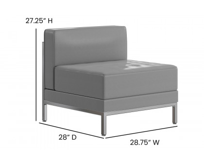 BLNK HERCULES Imagination Series LeatherSoft Contemporary Middle Chair - Gray