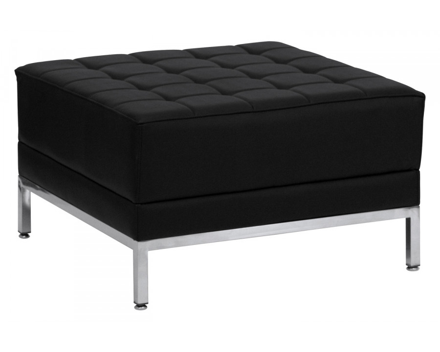 BLNK HERCULES Imagination Series LeatherSoft Ottoman - Black