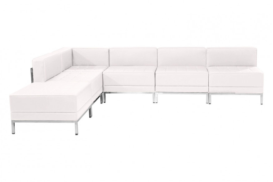 BLNK™ HERCULES Imagination Series Set 10 LeatherSoft Sectional Configuration 6 Pieces - Melrose White