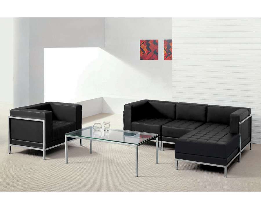 BLNK - HERCULES Imagination Series LeatherSoft Sectional and Chair 5 Pieces