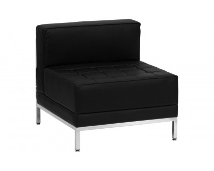 BLNK HERCULES Imagination Series Set 13 LeatherSoft Sofa and Chair Set - Black