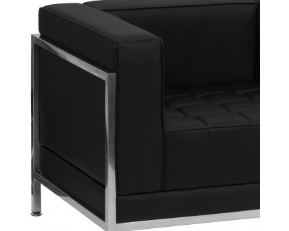 BLNK HERCULES Imagination Series Set 13 LeatherSoft Sofa and Chair Set - Black