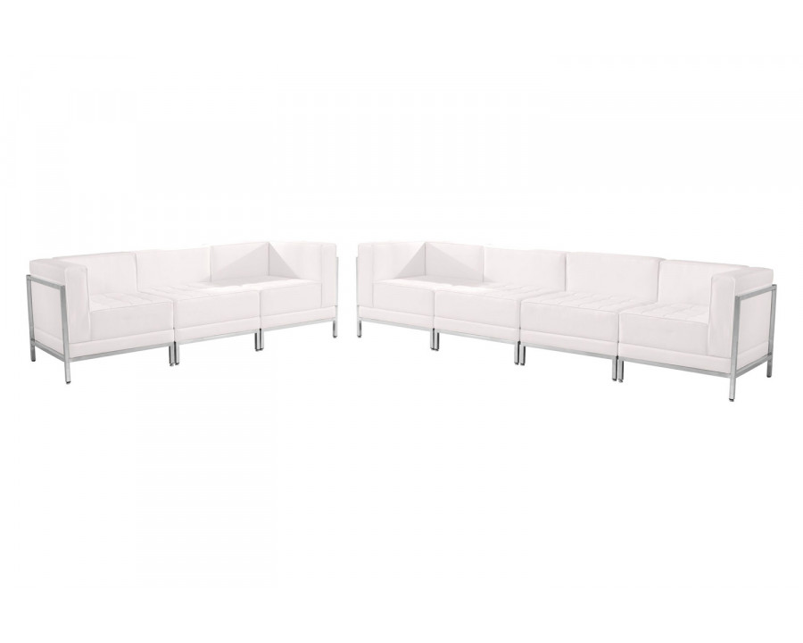 BLNK HERCULES Imagination Series LeatherSoft Sofa Set 5 Pieces - Melrose White