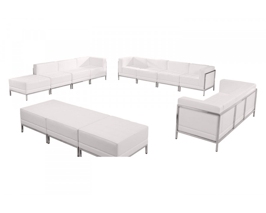 BLNK - HERCULES Imagination Series LeatherSoft Sofa, Lounge and Ottoman Set 12 Pieces