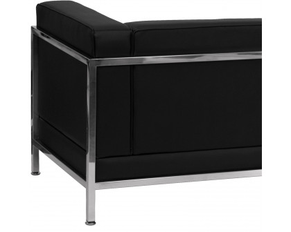 BLNK HERCULES Imagination Series LeatherSoft Contemporary Sofa with Encasing Frame - Black