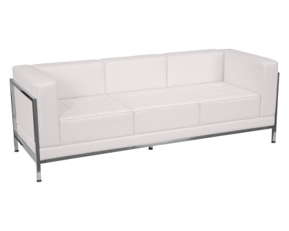 BLNK™ HERCULES Imagination Series LeatherSoft Contemporary Sofa with Encasing Frame - Melrose White