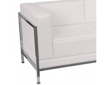 BLNK™ HERCULES Imagination Series LeatherSoft Contemporary Sofa with Encasing Frame - Melrose White