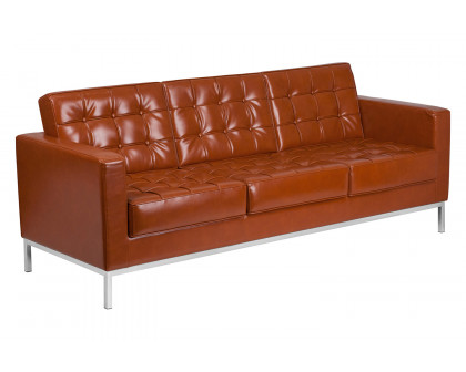 BLNK HERCULES Lacey Series LeatherSoft Contemporary Sofa with Stainless Steel Frame