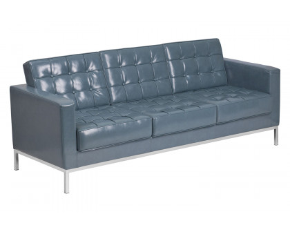 BLNK HERCULES Lacey Series LeatherSoft Contemporary Sofa with Stainless Steel Frame - Gray