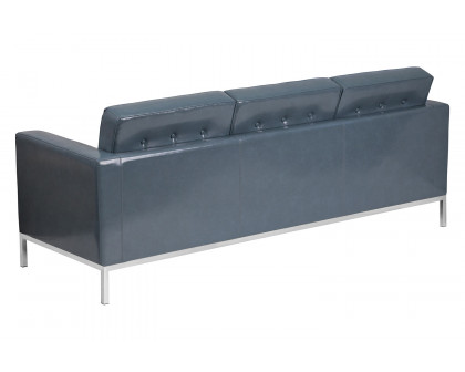 BLNK HERCULES Lacey Series LeatherSoft Contemporary Sofa with Stainless Steel Frame - Gray