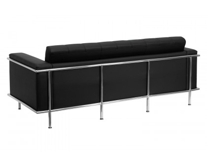 BLNK HERCULES Lacey Series LeatherSoft Contemporary Sofa with Encasing Frame - Black