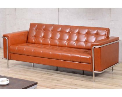 BLNK HERCULES Lacey Series LeatherSoft Contemporary Sofa with Encasing Frame