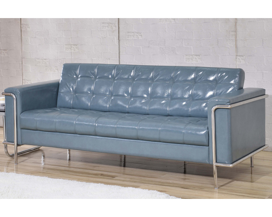 BLNK HERCULES Lacey Series LeatherSoft Contemporary Sofa with Encasing Frame - Gray