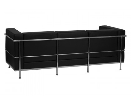 BLNK HERCULES Regal Series LeatherSoft Contemporary Sofa with Encasing Frame - Black