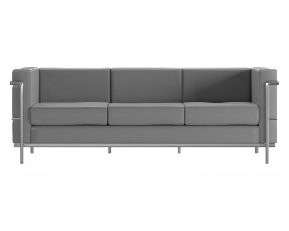 BLNK HERCULES Regal Series LeatherSoft Contemporary Sofa with Encasing Frame - Gray