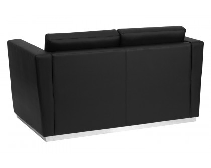 BLNK - HERCULES Trinity Series LeatherSoft Contemporary Loveseat with Stainless Steel Base