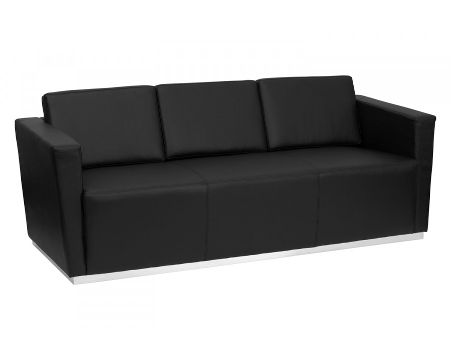 BLNK - HERCULES Trinity Series LeatherSoft Contemporary Sofa with Stainless Steel Base